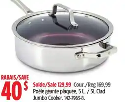 Canadian Tire Paderno 5L Clad Jumbo Cooker offer