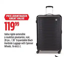 Canadian Tire Outbound 28˝ Expandable Black Hardside Luggage with Spinner Wheels offer