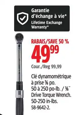Canadian Tire MASTERCRAFT 3⁄8˝ Drive Torque Wrench offer