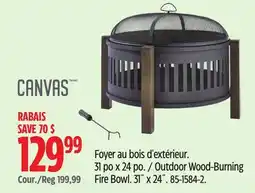 Canadian Tire CANVAS Outdoor Wood-Burning Fire Bowl offer