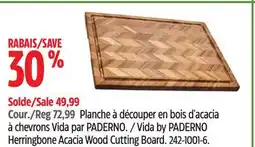 Canadian Tire Vida by PADERNO Herringbone Acacia Wood Cutting Board offer
