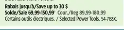 Canadian Tire Bosch Selected Power Tools offer