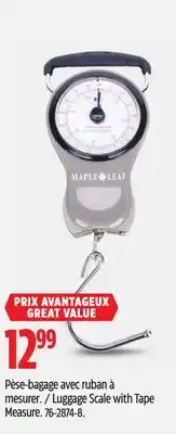 Canadian Tire Luggage Scale with Tape Measure offer