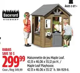 Canadian Tire Backyard Discovery Maple Leaf Playhouse offer
