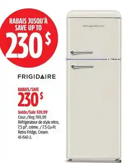 Canadian Tire Frigidaire 7.5 Cu-Ft Retro Fridge, Cream offer