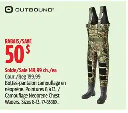 Canadian Tire Outbound Camouflage Neoprene Chest Waders offer