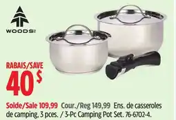 Canadian Tire Woods 3-Pc Camping Pot Set offer