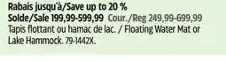 Canadian Tire Floating Water Mat or Lake Hammock offer