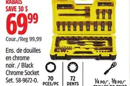 Canadian Tire Black Chrome Socket Set offer