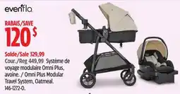 Canadian Tire Evenflo Omni Plus Modular Travel System, Oatmeal offer