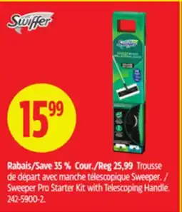 Canadian Tire SWIFFER Sweeper Pro Starter Kit with Telescoping Handle offer