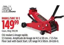 Canadian Tire Torin Big Red Jacks 3.5-Ton Floor Jack with Quick Start offer