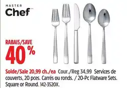 Canadian Tire Master Chef 20-Pc Flatware Sets offer