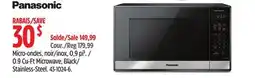 Canadian Tire Panasonic 0.9 Cu-Ft Microwave, Black offer
