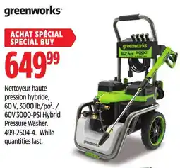 Canadian Tire 60V 3000-PSI Hybrid Pressure Washer offer