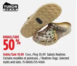 Canadian Tire Yukon GEAR Realtree Clogs offer