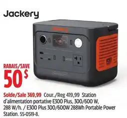 Canadian Tire Jackery E300 Plus 300/600W 288Wh Portable Power Station offer