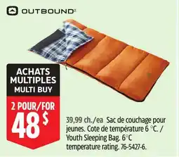 Canadian Tire OUTBOUND Youth Sleeping Bag offer