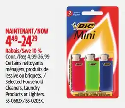 Canadian Tire BIC Selected Household Cleaners, Laundry Products or Lighters offer