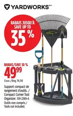 Canadian Tire Yardworks Compact Corner Tool Organizer offer