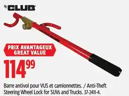 Canadian Tire The Club Anti-Theft Steering Wheel Lock for SUVs and Trucks offer