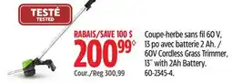 Canadian Tire 60V Cordless Grass Trimmer offer