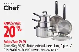 Canadian Tire Master Chef 9-Pc Stainless-Steel Cookware Set offer