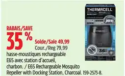 Canadian Tire Thermacell E65 Rechargeable Mosquito Repeller with Docking Station, Charcoal offer