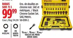 Canadian Tire Stanley Black Chrome Socket Set offer
