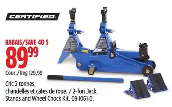 Canadian Tire Certified 2-Ton Jack, Stands and Wheel Chock Kit offer