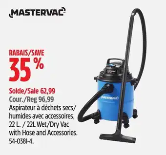 Canadian Tire 22L Wet/Dry Vac with Hose and Accessories offer