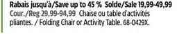 Canadian Tire For Living Folding Chair or Activity Table offer