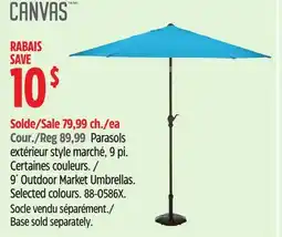 Canadian Tire Canvas 9´ Outdoor Market Umbrellas offer