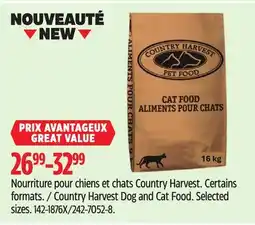 Canadian Tire Country Harvest Dog and Cat Food offer