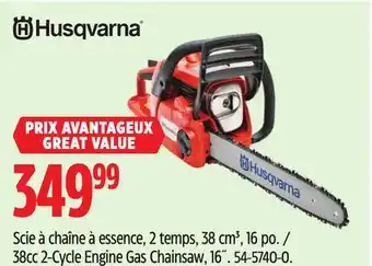 Canadian Tire Husqvarna 38cc 2-Cycle Engine Gas Chainsaw offer