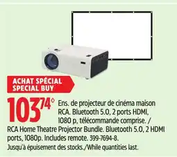 Canadian Tire RCA Home Theatre Projector Bundle offer