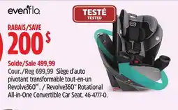 Canadian Tire Evenflo Revolve360 Rotational All-in-One Convertible Car Seat offer