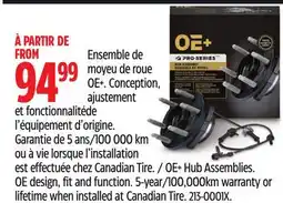 Canadian Tire OE+ Hub Assemblies offer