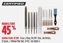 Canadian Tire Certified Metal File Set, 17-Pc offer