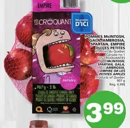 Marches Tradition LES CROQUANTES McINTOSH, SPARTAN, GALA, AMBROSIA, EMPIRE OR LES PETITES APPLES offer