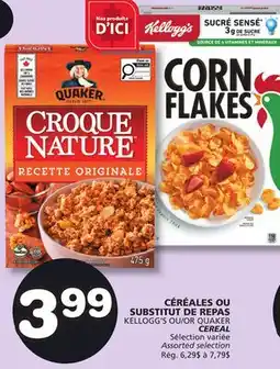 Marches Tradition KELLOGG'S OR QUAKER CEREAL offer