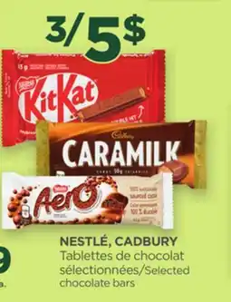 Proxim NESTLÉ, CADBURY Selected chocolate bars offer