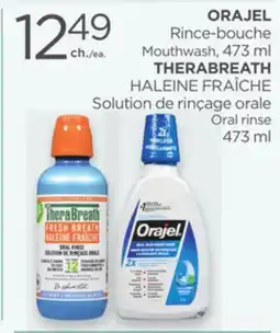 Proxim ORAJEL Mouthwash, OR THERABREATH Oral rinse offer