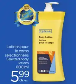 Proxim OPTION+ Selected body lotions offer