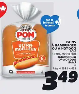 IGA POM ULTRA-MOELLEUX HAMBURGER OR HOT-DOG BUNS offer