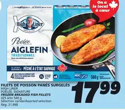 IGA HIGH LINER FROZEN BREADED FISH FILLETS offer