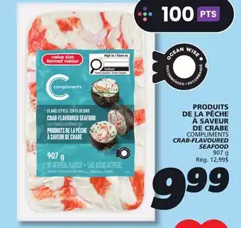 IGA COMPLIMENTS CRAB-FLAVOURED SEAFOOD offer