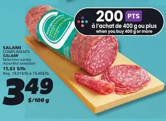 IGA COMPLIMENTS SALAMI offer