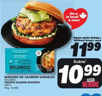 IGA RICARDO FROZEN SALMON BURGERS offer