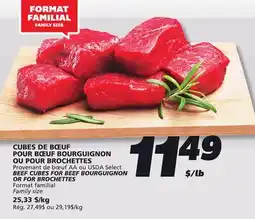 IGA BEEF CUBES FOR BEEF BOURGUIGNON OR FOR BROCHETTES offer